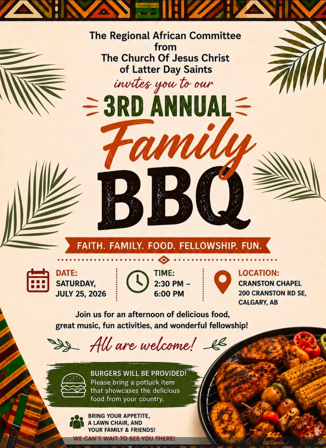 Regional African Committee 3rd Annual Family BBQ flyer